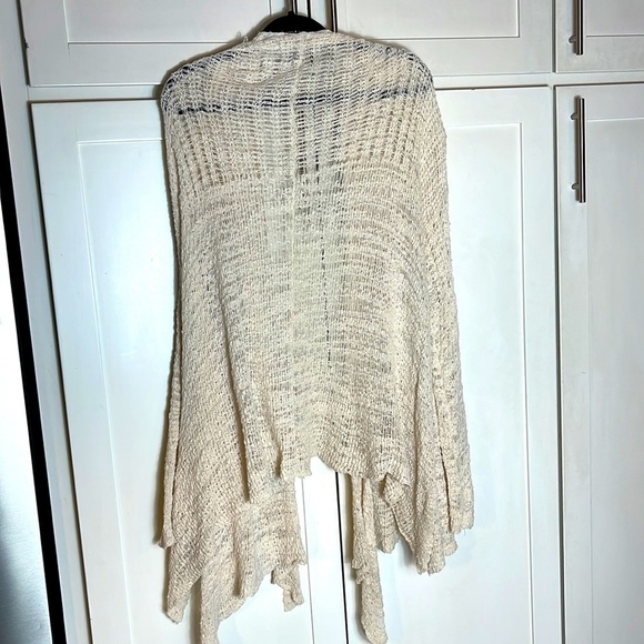 Free People In My Element Kimono Long Cardigan Oversized Bell Sleeve XS Ivory - Picture 7 of 7